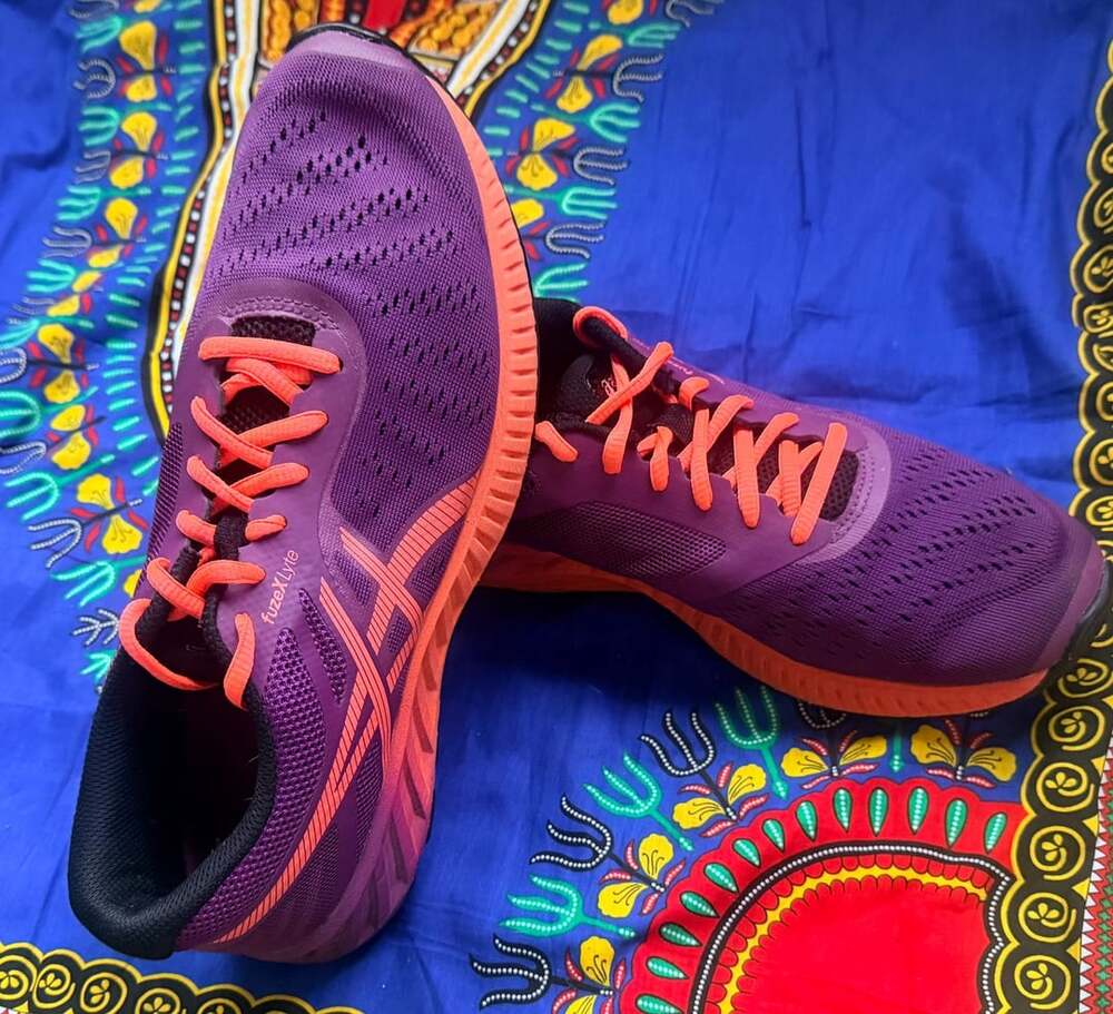 ASICS fuzeX Lyte Purple Orange Athletic Sneakers